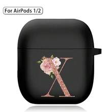 Earphone Case For Airpods (1st / 2nd / 3/4rd Generation) / Airpods Pro /Pro 2 Printed Gold Letters Soft Silicone Wireless BT Headphones Charging Box Protective Cover