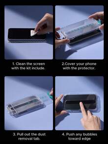 UGREEN 2 件装钢化玻璃手机屏幕保护膜黑边适用于 17 Air Pro Max - 無色 - 查看 10