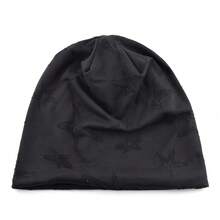 قبعة بيني محبوكة بنمط نجمي يونيسكس من طراز Y2K، قبعة بيني مطاطية رجعية للرجال والنساء، قبعة مريحة خفيفة الوزن، مريحة طوال اليوم للرياضة والارتداء اليومي خلال فصل الخريف