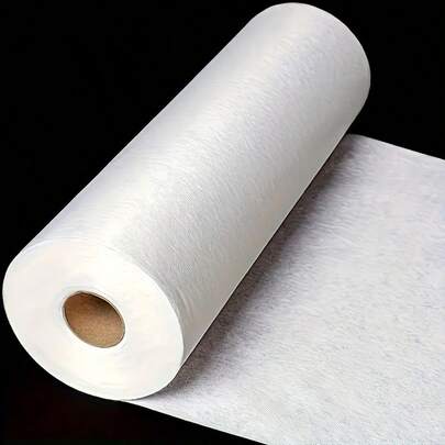 1 Roll Fusible Interfacing Fabric, Lightweight Polyester Suitable For Sewing, Crafts, Garment Reinforcement, Home Decor, Bag Making, DIY Projects - Sewing Accessories