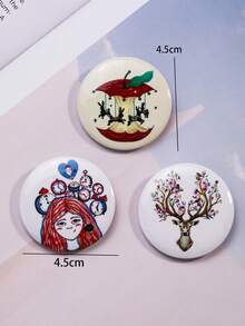 A And Personalized Printed Brooch, Fashionable Women's Jewelry, Hanging On Clothes, Bags, Etc