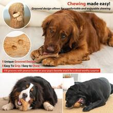 Willjoy Dog Chew Toys For Aggressive Chewers, Tough Dog Toys For Aggressive Chewers, Pine Wood And Nylon Indestructible Dog Toy, Bacon Flavor Large Dog Toys To Keep Them Busy - 3 件裝 DuraDumb/RollBall/CurveBone - 查看 6
