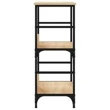 Libreria Larryhot in rovere Sonoma 50x33x82 cm Legno ingegnerizzato, resistente e durevole, facile da montare, stile decorativo, adattA, Per riporre soprammobili, statuette, libri, piccoli oggetti, ecc. - Castano - Visualizzare 5