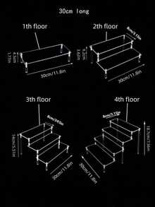 1 Set DIY 1-5 Tier Acrylic Desktop Display Rack, Cupcake, Perfume, Action Figure, Blind Box Display Shelf, Transparent Trapezoid Storage Cabinet