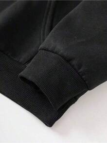 SP5DER 2025 New Simple Long Sleeve, Loose Comfortable Streetwear, Hoodies With  SP5DER Letters And Stars, Simple Fashion,Couple Matching Outfit - 黑色3 - 查看 3