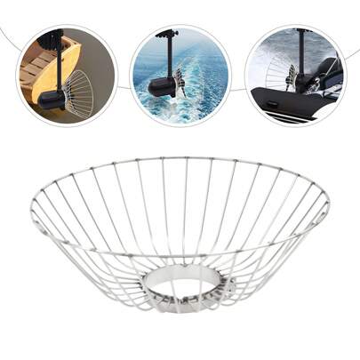 Lightweight Marine Outboard Engine Stainless Steel Propeller Net Cover Guard Propulsion Motor Cage Safety For Fire Brigade, Rescue Team, Home