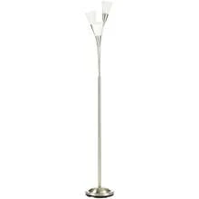 Modern 3-Light Upright Floor Lamp For Living Room - Stylish Standing Lamp With Durable Steel Base For Bedroom - Bulb Not Included - Sleek Silver Design - Silver - View 10
