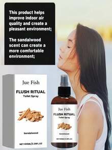 1pc Fragrant & Fresh Bathroom Spray, Sandalwood Scent Bathroom Odor Eliminator & Air Freshener / Air Freshening Spray, Long-Lasting Fragrance For Indoor, Bedroom, Toilet, Car, High-End Scented Bottle Can Be Used As Decor, Suitable As Gift For Friends, Family, Boyfriend/Girlfriend - Multicolor - View 2