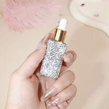 New High-End Rhinestone Square Dropper Bottle, Glass Liquid Filling Bottle For Serum/Essential Oil, With Dropper, Exquisite Design, 5ml/10ml Options - Multicolor - View 6