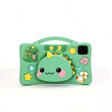 Tablet educacional infantil computador de aprendizagem sistema Android com capa protetora de desenho animado - Verde - Visão 1