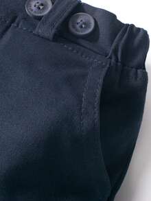 4 件套幼儿男童绅士服装套装 - 格子衬衫、裤子、吊带、领结，适合万圣节、圣诞节、婚礼、节日 - 黑色 - 查看 8