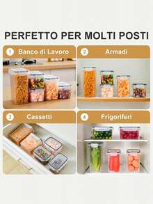 36pcs Pantry Storage Containers,Food Canister For Dry Food, Cereals, Airtight Food Storage Containers With Lids,Flour, Sugar, Ideal For Storage & Dishwasher - 黑與白 - 查看 6