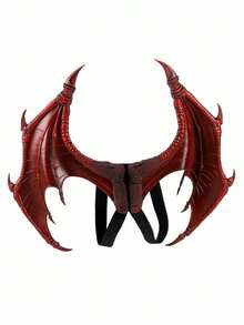 1 đôi cánh rồng đen cỡ lớn bằng xốp PU, phụ kiện biểu diễn cosplay rồng quỷ cho sân khấu. - Màu Đỏ Sâu - Xem 1