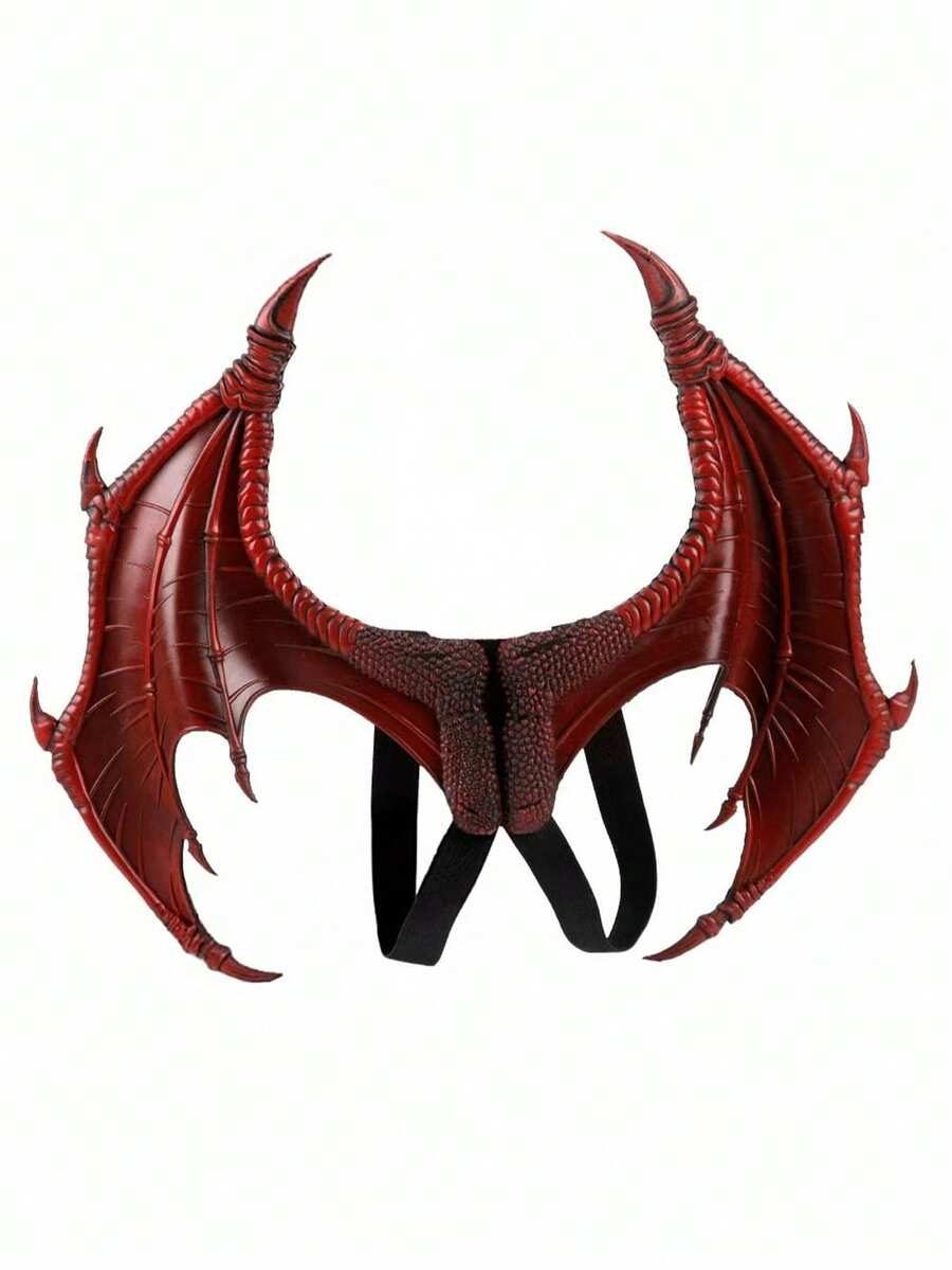 1 đôi cánh rồng đen cỡ lớn bằng xốp PU, phụ kiện biểu diễn cosplay rồng quỷ cho sân khấu. - Màu Đỏ Sâu - Xem 1