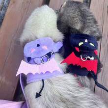 Ferret Harness Leash, Adjustable Demon Style Pet Ferret/Meerkat Vest Harness For Walking, Halloween Costume