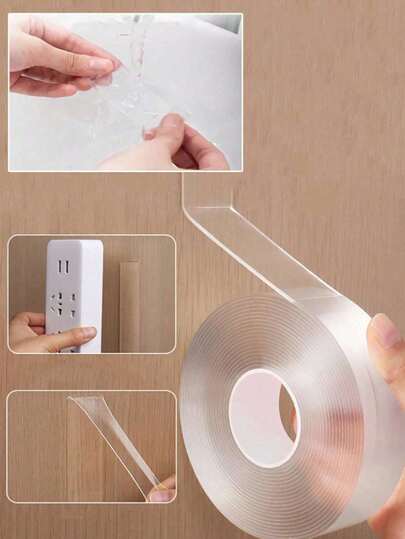 Magic Nano Double Sided Tape, Waterproof And No Trace, A Paste That Fits! High-Strength Adhesive, Transparent And Invisible, Tear Off Without Leaving Residual Glue. Whether It Is An Acrylic Photo Frame, Kitchen Non-Slip Mat, Car Accessories, Or Home Accessories Installation, Can Be Firmly Affixed, Washable, Durable As New. A Glue Multi-Purpose, Easy To Replace The Nails And Screws, Does Not Hurt The Wall, Home Storage, Handmade DIY Good Helper!