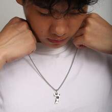 1PC 304L Stainless Steel Soccer Number Necklace Men Women Football Athletes Necklace For Men Jewelry Soccer Accessories - Black and White - View 3