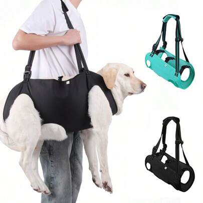 1pc Pet Elderly/Disabled Dog Rehabilitation Walking Assist Reflective Harness. Suitable For Elderly Or Disabled Dogs That Need Mobility Assistance. Durable And Adjustable Shoulder Straps Ensure Secure Fit. Helps With Standing, Walking And Climbing Stairs During Recovery.