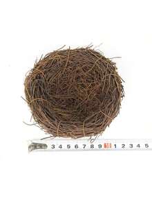 1pc Handwoven Grass Bird Nest, Spherical Open Birdhouse, Parrot Warm Nest, Yard Decor, Suitable For All Seasons, Random Color, Natural Material Color Variation Is Normal