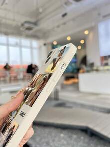 Customized Transparent Anti-Drop Thick Personalized Multi-Photo Protective Phone Case For Daily Life, Party, Family, Suitable For A12, A13, A14, A55, A54, A52, A73, S23, 24 Ultra, A15/ 11, 12, 13, 14, 15, 16 Pro Max - White - View 5