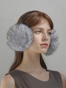 1 件全新仿兔毛耳套，成人耳套，防寒保暖，冬季保暖 - 彩色 - 查看 2
