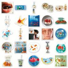 50 Fresh And Cute Goldfish Series Graffiti Stickers, Suitable For Multi-Functional Waterproof Decorative DIY Creative Stickers On Suitcases, Phone Cases, Laptops, Helmets, Skateboards, Etc - 1 - 查看 5