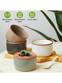 1pc Morandi Color Ramekins , Creme Brulee Ramekins Oven , Porcelain Ramekins Bowls, Mini Cheesecake Pans, Small Baking Dish, Dipping Sauce Bowls, Ramekins For Baking Souffle, Ice Cream - View 3