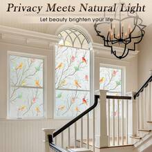 Adesivo de Janela Translúcido Arco-Íris de Controle de Calor Fosco, Película Estática de PET para Janela para Escritório, Banheiro, Decoração de Casa, Quarto, Cozinha, Adesivo de Parede, Decoração de Parede