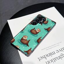 Cute Otter Design Phone Case For  Models in Keywords List Lightweight and Shock-Resistant Won't Turn Yellow Ideal Gift Durable Cover for A54 5G A23 S21 Ultra Note 20 S10 Plus and More Protection - Schwarz - Übersicht 6