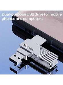Lenovo Ổ đĩa flash USB TPCU301, tốc độ truyền dữ liệu cao, hiệu suất ổn định, nhỏ gọn và nhẹ, chống nước và chống sốc, phù hợp với điện thoại di động và máy tính, hoàn thiện bằng niken ngọc trai - Ngọc trai niken - Xem 4