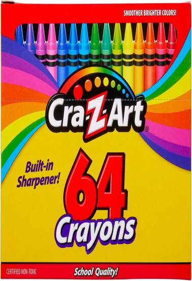 Cra-Z-Art 16ct Crayons, Back To School Supplies, Box Of Crayons For Creative Drawing Fun, Ages 3 And Up
