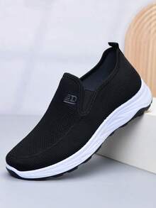 أحذية رياضية كاجوال سهلة الارتداء للرجال، أحذية مريحة ذات نعل ناعم مناسبة للآباء متوسطي العمر والمسنين، مناسبة للقيادة والمشي - الأسود - مشاهدة 6