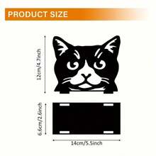 2D Plat 3 pièces Porte-serviettes en bois noir en forme de chat - Design mignon de visage de chat, style de ferme moderne pour la décoration de table, matériau en bois massif robuste convenant pour la cuisine, la salle à manger, le pique-nique - Rangement et décoration de serviettes, accessoire essentiel pour fête, produit en bois durable, décoration thématique chat, arrangement de fête, 2D plat