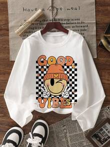 3pcs Tween Girls Printed Long Sleeve T-Shirts, Suitable For Tween Girlsin Autumn/Winter, Young Student Apparel, Suitable For Outerwear And Layering - Multicolor - View 6