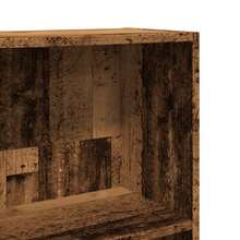 Libreria Larryhot in legno vecchio 60x24x143 cm in legno ingegnerizzato, resistente e durevole, facile da montare, stile decorativo, adattA, Per riporre soprammobili, statuette, libri, piccoli oggetti, ecc. - Castano - Visualizzare 7