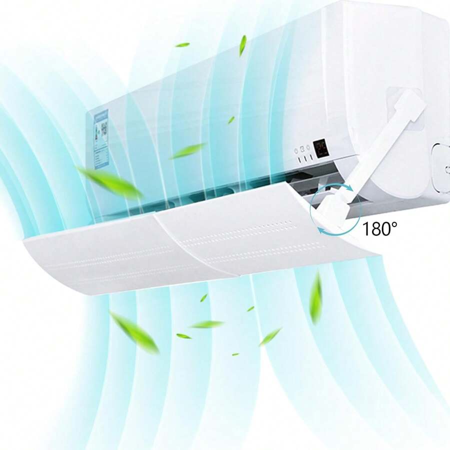 Deflector de aire acondicionado,Versión mejor Deflector de aire acondicionado ajustable,Golpe antidirecto,Dise?o poroso,Cubierta protectora de retráctil,Apto todas las estaciones - negro - Ver 1
