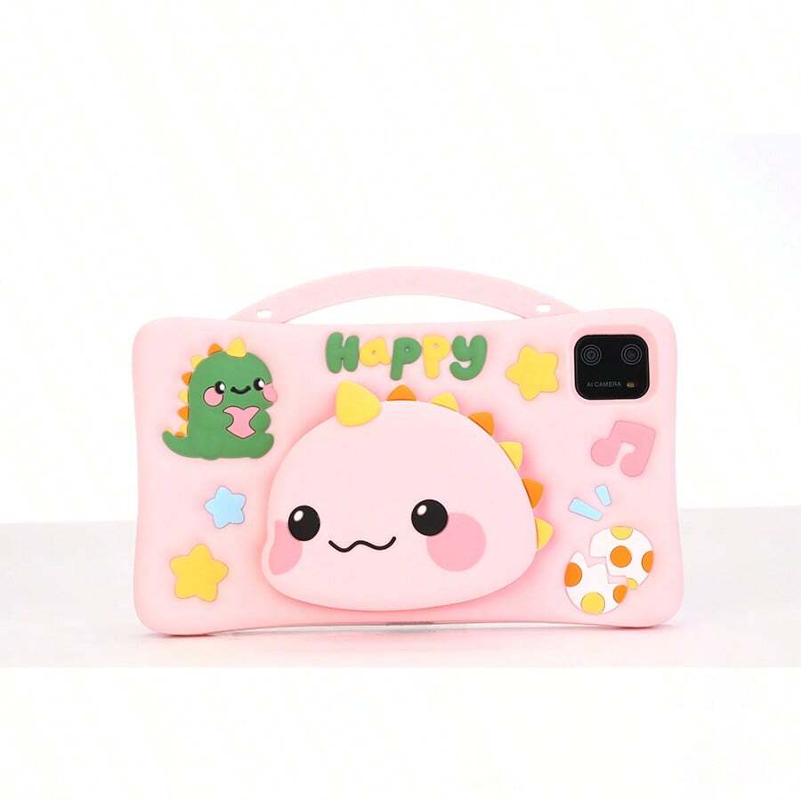 Kids Educational Tablet Learning Computer Android System With Cartoon Protective Case - Rose - View 1