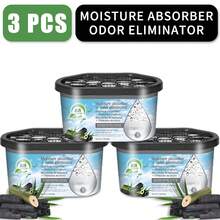 3/4-Pack Powerful Moisture Absorber & Odor Eliminator Boxes - For Closets, Bathrooms, RVs. Reusable Dehumidifier Traps Damp, Prevents Mold & Musty Smells In Rooms, Kitchens, Boats. Keeps Air Fresh & Dry. - Than tre hoạt tính - Xem 9