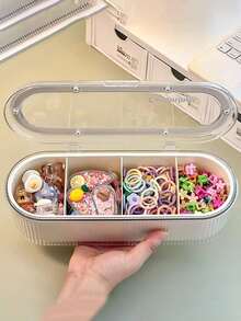 1 Stück Aufbewahrungsbox für Kinderhaaraccessoires, Klappendeckel Mädchen Baby Haargummis, Clips, Haarband Schmuckbox Organizer