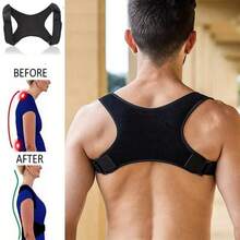 Adjustable Back Posture Corrector, Neck & Back Support Brace, Invisible Hunchback Corrector For Adults - Multicolor - View 1