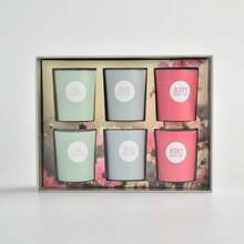 1支/6支装香氛蜡烛套装及单支香氛蜡烛礼盒，无烟香氛蜡烛。浪漫香氛礼盒，可作为纪念品，适用于婚礼、圣诞节、留念、送给女友、女士、情人节、朋友、商务场合、生日、卧室、派对、客厅装饰等各种场合。精美礼品蜡烛，包装精美。