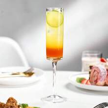 2/6 件欧式优雅高脚酒杯，高端果酒、鸡尾酒、红酒、香槟酒杯 - 透明 - 查看 6