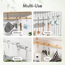 6/12/24-Piece Rust-Proof Stainless Steel Shower Curtain Roller Ball Hooks – Decorative Polished Nickel Bathroom Curtain Hooks For Shower Rods | Bathroom Upgrade Accessories, Fall Decor Renovation Essential Home Bathroom Decor Bathroom Accessories Back To School