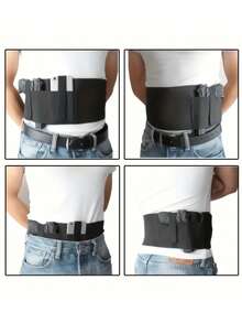 1pc Ultimate Belly Band Holster, Concealed Waist Holster Suitable For Men And Women, Compatible With Ruger, Smith & Wesson M&P 40 Shield Bodyguard, SIG SAUER, Beretta, 1911, Smith & Wesson Shield And Other Handguns. It Functions As A Handgun Holster, Gun Holster, Weapon Holster.