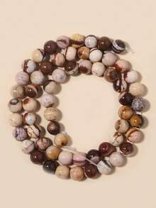 Cuentas de piedras naturales, cuentas sueltas de obsidiana, jade birmano, ojo de tigre, redondas y lisas, piedras preciosas de curación de energía para hacer joyas, pulseras y collares DIY