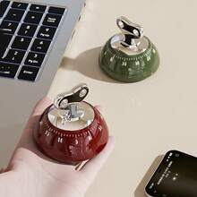 1PC Magnetic Kitchen Timer - Precision Countdown Timer With Strong Adhesive, Mechanical Desktop/Fridge Timer For Cooking, Baking & Studying (Easy-Read Dial) - Multicolor - View 5