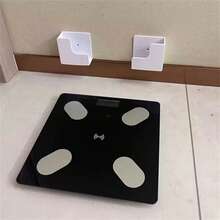 Estantería de pared para báscula de peso - Instalación adhesiva sin costuras, diseño de plástico duradero y ahorro de espacio, adecuado para baño y gimnasio en casa, compatible con báscula de grasa corporal y equipo de fitness, estantería de almacenamiento para baño, apariencia elegante, instalación, caja de almacenamiento - Multicolor - Ver 9