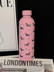 600ml、800ml、1000ml蓝色腊肠犬元素水杯，不锈钢保温咖啡杯，双层保护真空保温水杯，非常适合送礼，居家，办公室，车载，给家人和姐妹的圣诞礼物 - 小口瓶 - 查看 16