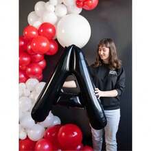 Balões Jumbo com Letras de 16 Polegadas, Balões Metalizados Personalizados, Frases Personalizadas, Palavras, Balões de Banner com Dizeres, Balões Grandes para Festa de Casamento, Balão Dourado Padrão - Ouro Rosa - Ver 3