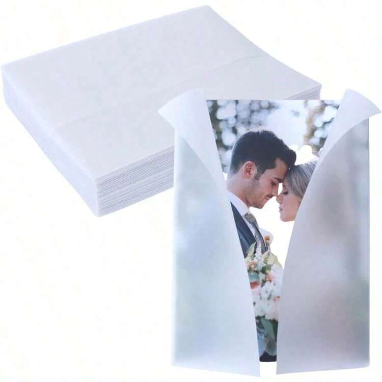 130 tờ/100 tờ/50 tờ Giấy sunfat đặc biệt bán trong suốt thích hợp cho phong bì giấy kraft thiệp mời 5x7 inch, giấy kraft gấp sẵn cho thiệp mời đám cưới, phong bì thiệp mời đám cưới trong suốt không in và bìa thiệp cưới, quà tặng em bé, thiệp mời sinh nhật - trong suốt - Xem 9